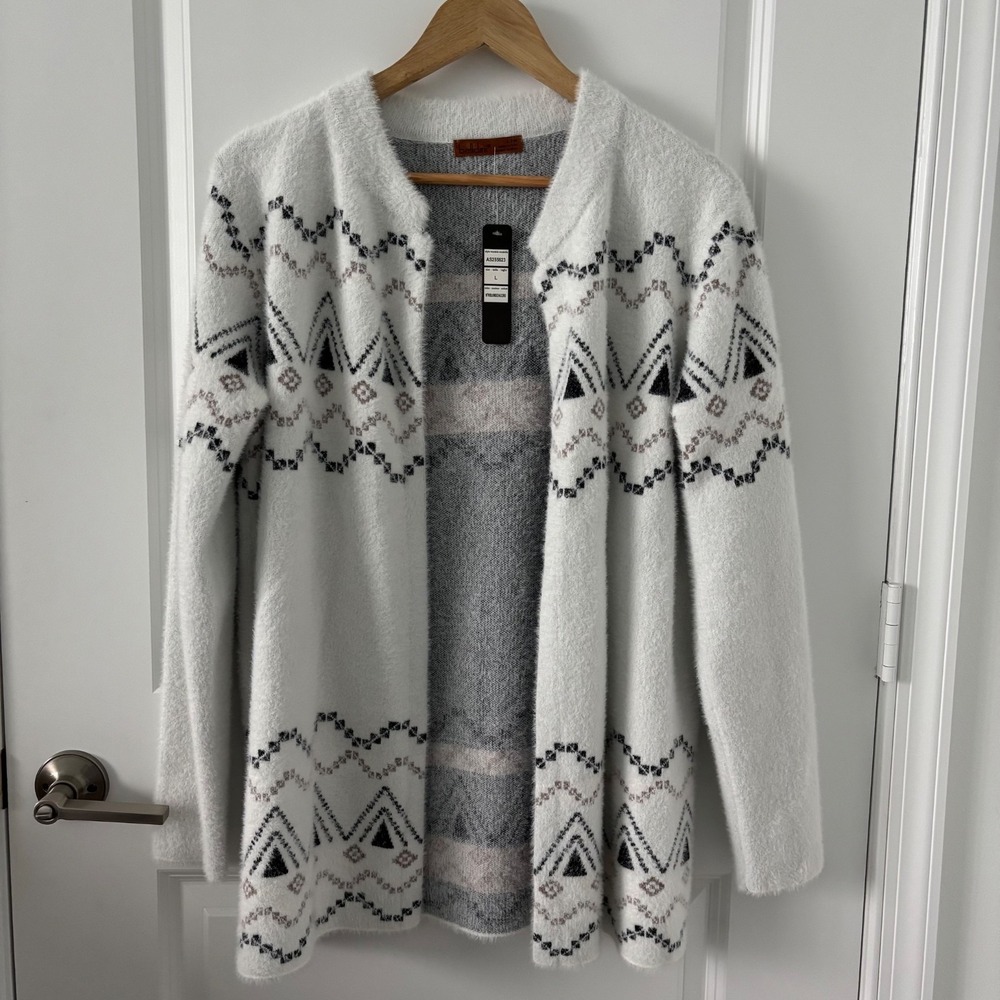 Belldini | Open Front Sweater Cardigan Sz L NWT Cozy Comfy Aztec Boho